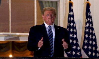 de-retour-a-la-maison-blanche,-trump-retire-son-masque-et-appelle-les-americains-a-« sortir »