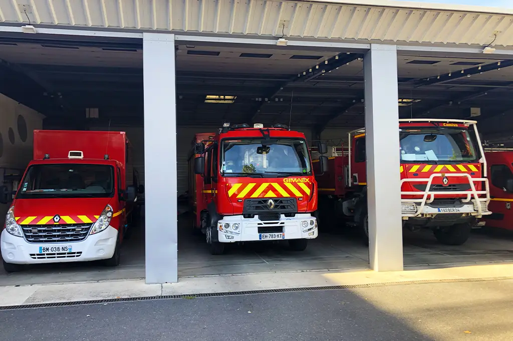 Michel Arrouy à la rencontre des sapeurs-pompiers de Frontignan