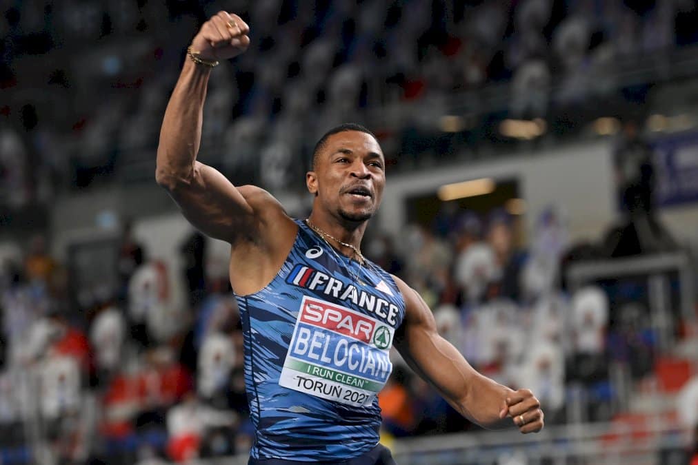 athletisme:-le-francais-wilhem-belocian-sacre-champion-d&rsquo;europe-en-salle-du-60-m-haies