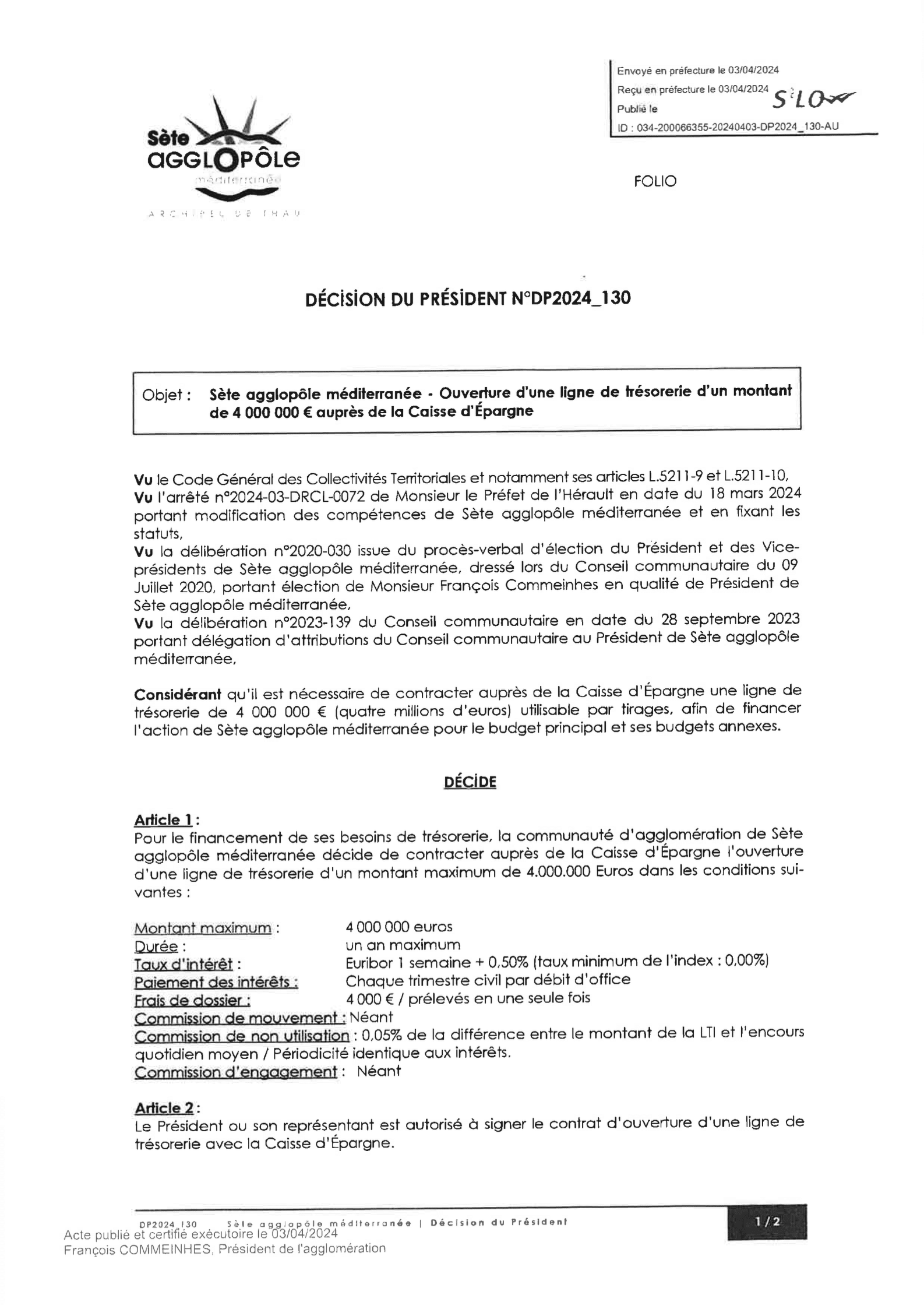 Trésorie Sète Agglo