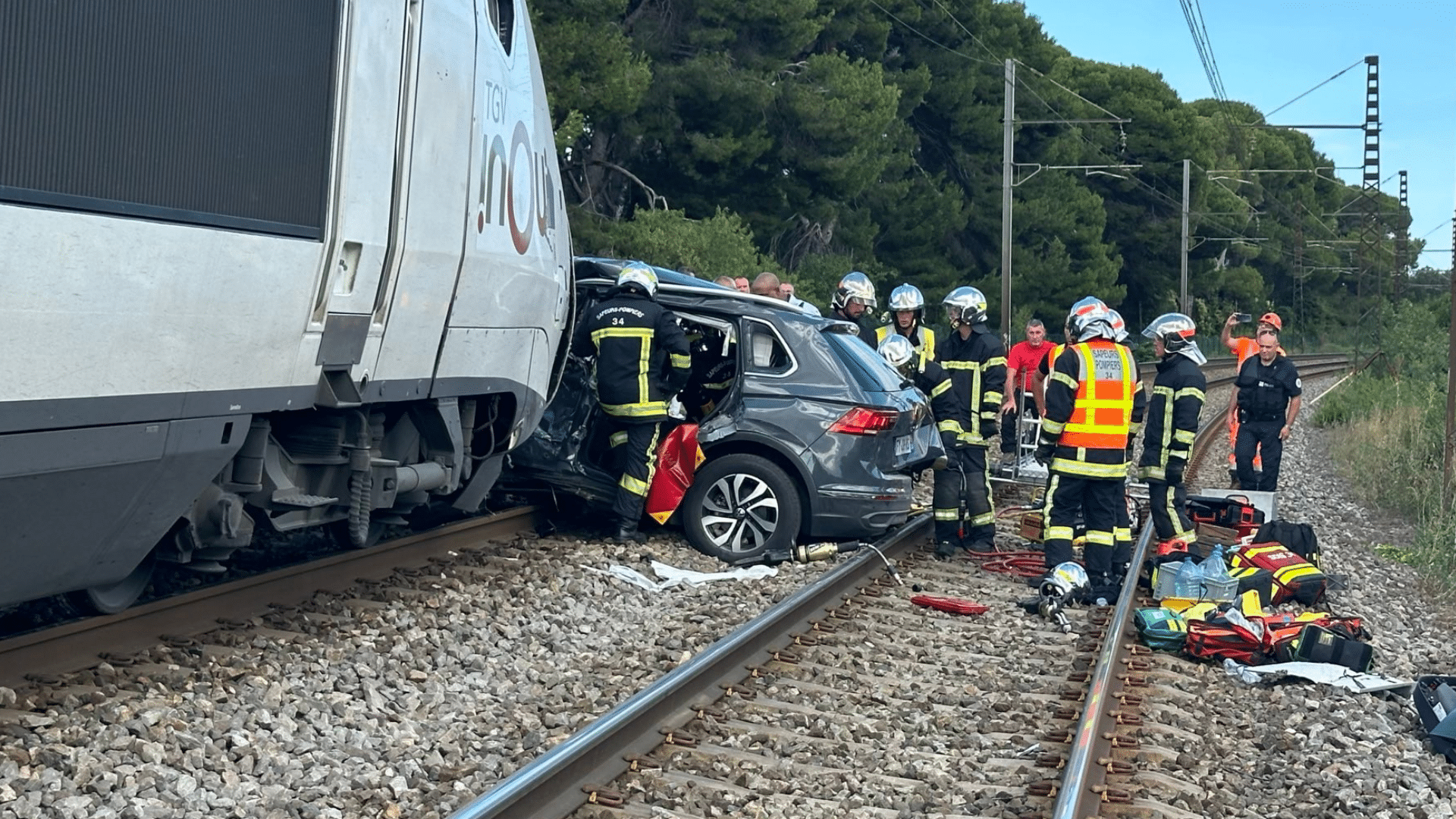 Agde : Collision entre un TGV et une voiture à Agde, le conducteur grièvement blessé