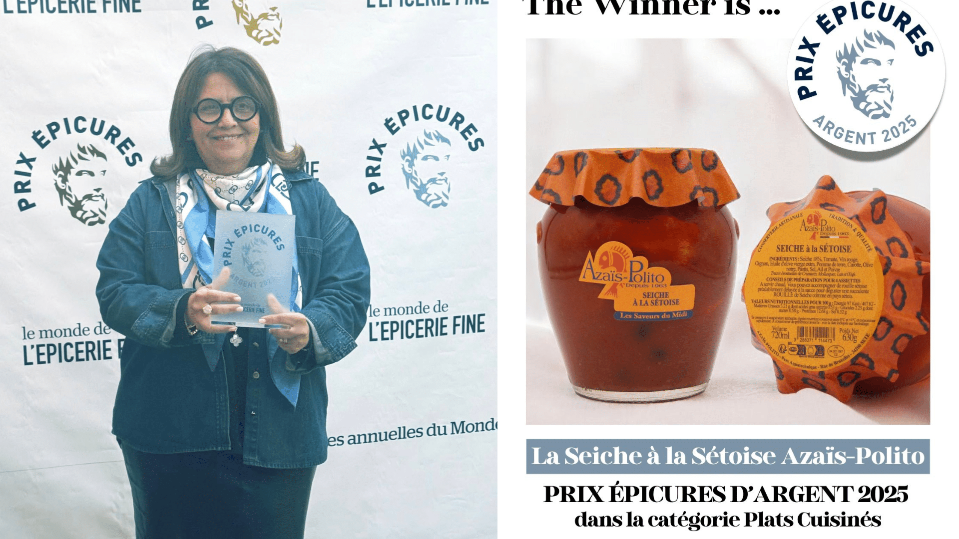 La Seiche à la Sétoise d’Azaïs-Polito remporte l’Épicure d’Argent à Paris