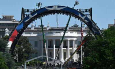 Un octogone géant sur la pelouse de la Maison Blanche pour les 80 ans de Trump