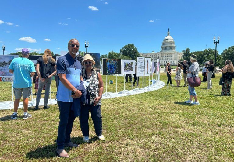 Ils ont tout perdu dans des catastrophes climatiques et ils viennent dire stop à Washington