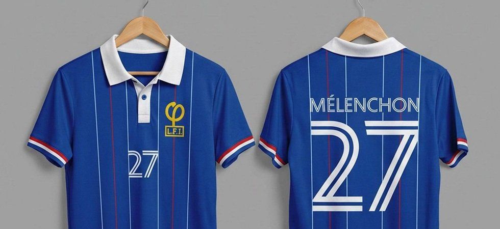 Un maillot bleu frappé "Mélenchon 2027" pour financer la présidentielle