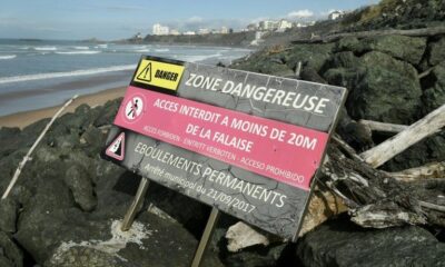Un pan de falaise s'effondre à Biarritz, une plongeuse tuée et un disparu