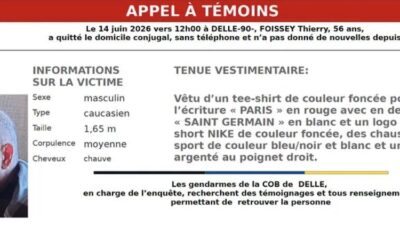 Un père de famille de 56 ans s'évapore sans laisser de trace dans le Territoire de Belfort