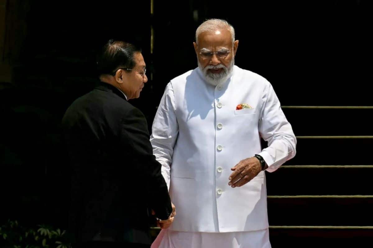 Le général birman chez Narendra Modi une visite diplomatique très politique