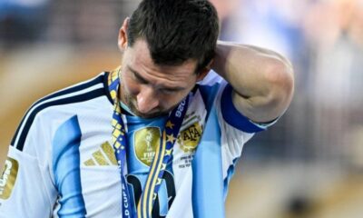 Lionel Messi en larmes après la défaite de l'Argentine en finale du Mondial