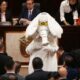 Un déguisement d'éléphant pour dénoncer la corruption