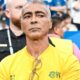 Romario vide son sac après l'élimination du Brésil