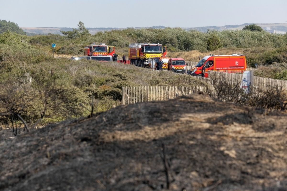 Feu de dunes dans le Pas-de-Calais, l'incendie est contenu mais toujours vivant