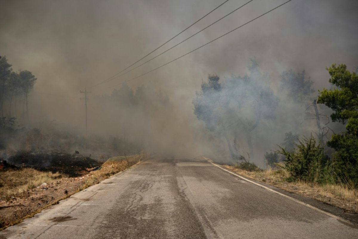 La villa blanche a survécu à l’incendie grâce à des draps mouillés