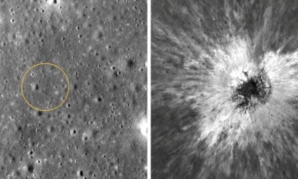 Un cratère de 222 mètres est apparu sur la Lune, une première dans le système solaire