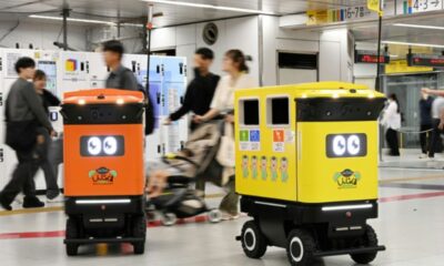 À Tokyo, des poubelles autonomes se faufilent parmi les voyageurs