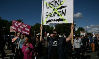 Au Verdon-sur-Mer, une foule déterminée contre la ferme à saumons